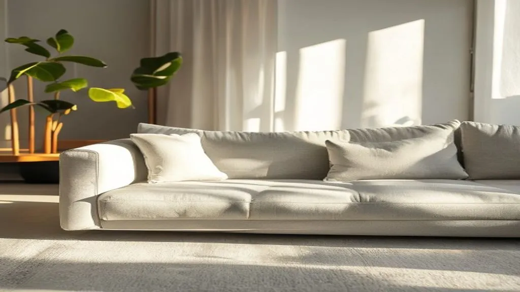 Cuci Sofa L-Shape Kain Poliester Murah di Ulujami